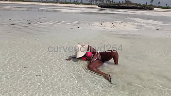 My thick and curvy girlfriend daring showing her pussy in public