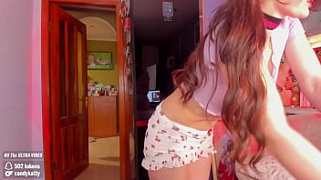 Show of rinushka close up in front of the cam