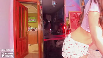 Show of rinushka close up in front of the cam