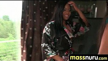 Nuru massage ends with a hot shower fuck 2