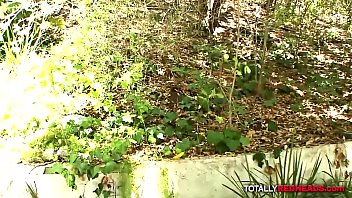 Horny short haired redhead fucked