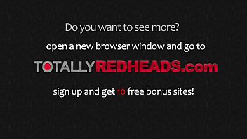 Horny short haired redhead fucked