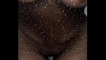 In black lingerie and shiny fishnet bodystrocking claudia bavel