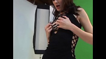 Brunette with small tits masturbates pussy toy