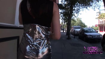 Freaky michelle bares her pussy around tampa