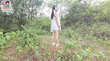 สาวไทยแวะป่าข้างทางเดินเล่นก่อนเล่นหีตัวเอง เสียงไทย