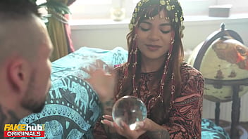 Fakehub petite free spirit pixie gets close up to some crystal balls Fakehub petite free spirit pixie gets close up to some crystal balls