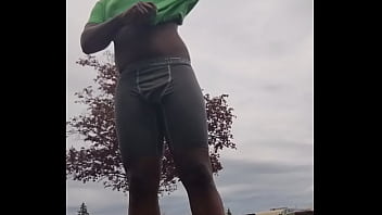 Taking an exercise routine i learned indoors and privately practicing it outdoors 2