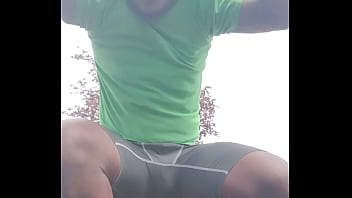 Taking an exercise routine i learned indoors and privately practicing it outdoors 2