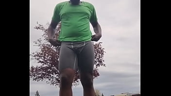 Taking an exercise routine i learned indoors and privately practicing it outdoors 2