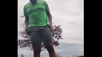 Taking an exercise routine i learned indoors and privately practicing it outdoors 2