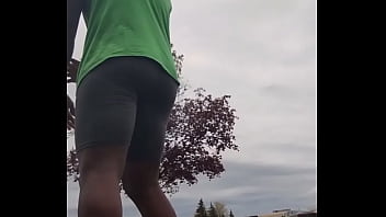 Taking an exercise routine i learned indoors and privately practicing it outdoors 2