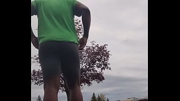 Taking an exercise routine i learned indoors and privately practicing it outdoors 2