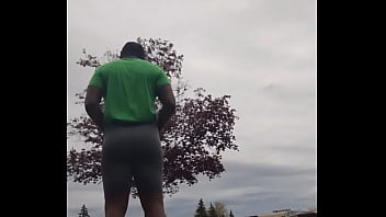 Taking an exercise routine i learned indoors and privately practicing it outdoors 2