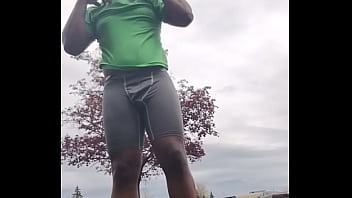 Taking an exercise routine i learned indoors and privately practicing it outdoors 2