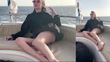 Yacht creamy pleasures at sea