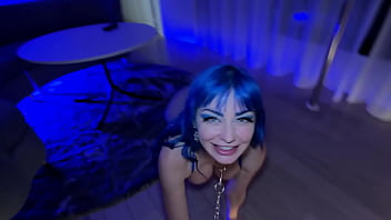 Blu kitten takes a hard dick