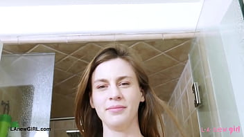 Gorgeous skinny model took a shower