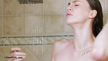 Gorgeous skinny model took a shower