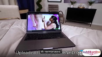 My stepsister is a porn star and my stepmom wants to fuck me when she watches her videos