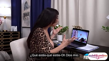 My stepsister is a porn star and my stepmom wants to fuck me when she watches her videos