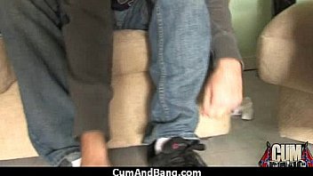 Ebony chick drowned in cum 18