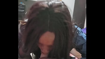 Daddy porn production boss gets the best ever blowjob close up by fantastic black blowjob qeeun cock sucking slut