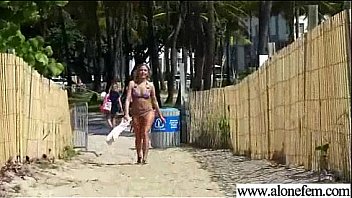 Horny girl insert in her holes all kind of things clip 22