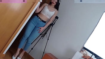 Teen in jeans tease blowjow cum in mouth swallow shanaxnow