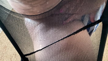 I caress a wet pussy in pantyhose