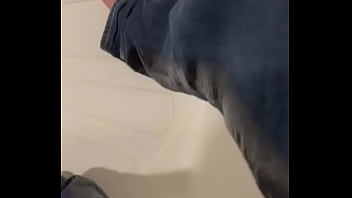 Pissing in jeans in the shower