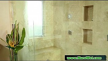 Slippery nuru asian massage and shower handjob 21