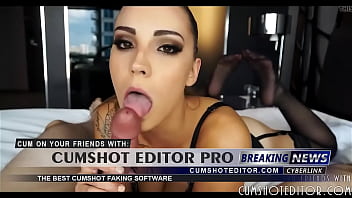 Young brunette loves licking cock