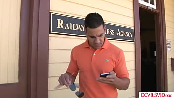 Busty girlfriend aubrey addams sent her boyfriend a nude photo for him to get home early the guy dives in and licks her pussy before doing her anal