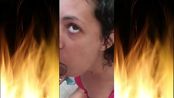 Hot oral sex in the bathroom