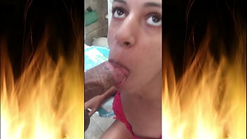 Hot oral sex in the bathroom