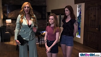Lesbian Stepsisters Admit To Their Busty Stepmom That They Fool Around And That They Would Like Her To Jointhe Teens Lick And Facesit The Milf thumbnail