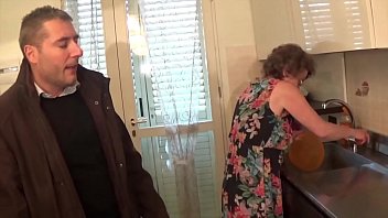 Horny granny enjoys with y man