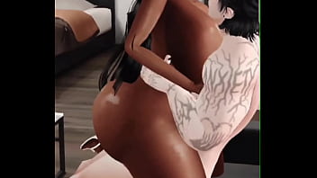 Ela ama fazer barulho com seu rabo grande