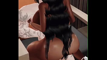 Ela ama fazer barulho com seu rabo grande