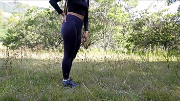 Her boyfriend won't let her fuck others but she lets me masturbate with her thongs and cum in her ass