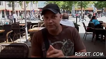 Girl sucks pecker and licked hard