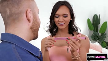 Busty Ladyboy Andrea Zhay Gets A Collar That Says Cum Slutthe Asian Trans Kisses Her Bf And Sucks His Cockthen The Tgirl Gets Rimmed And Barebacked thumbnail