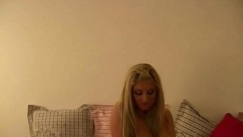 Cute blonde teen solo