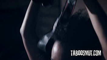 Black babe rides on a hard cock after the photo session