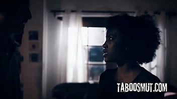 Black babe rides on a hard cock after the photo session