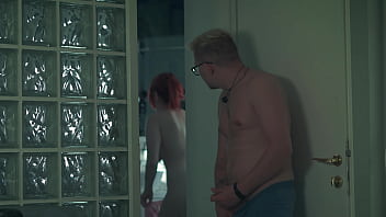 Step mom shares bed with step son in hotel – creampie shock