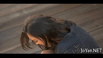 Legal age teenager snatch is rubbed roughly