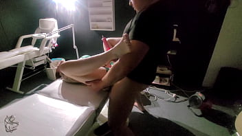 Stranger girl with hot costume come for massage but she got fucking with some orgasm