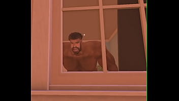 Spycam bedroom muscle bear